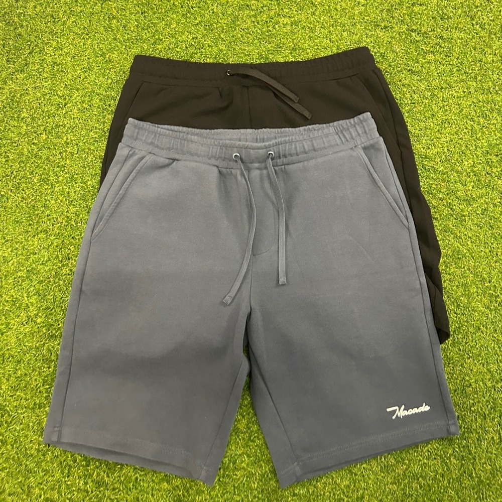 Macade Golf Mens Training Shorts 2 Pack Black Grey Size Medium Drawstring Sport